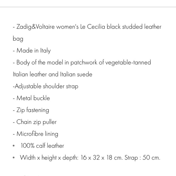 Zadig & Voltaire Le Cecilia Patchwork Studs Bag - Picture 7 of 8